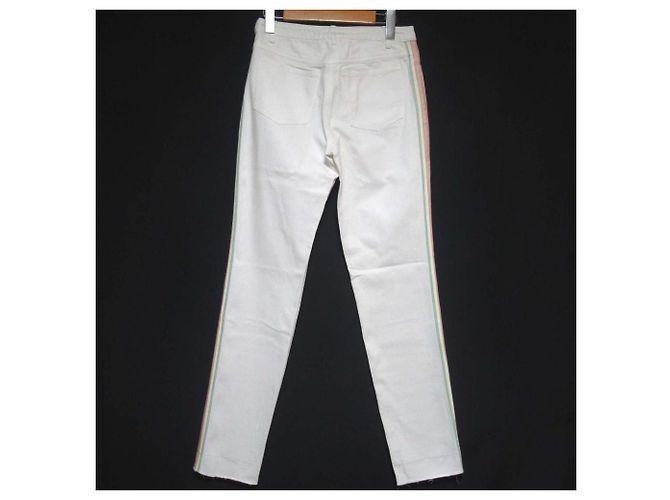 Pantalones de denim Chanel Coco Mark Blanco - vista 2