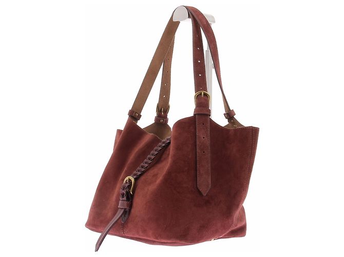Borsa Tote Joseph S Jerome Dreyfuss Camoscio Rosso Scuro Bordò - vista 2
