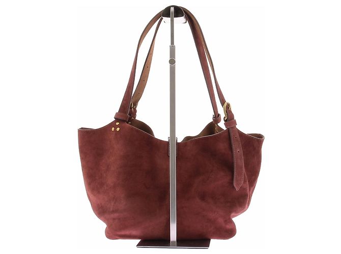 Borsa Tote Joseph S Jerome Dreyfuss Camoscio Rosso Scuro Bordò - vista 3