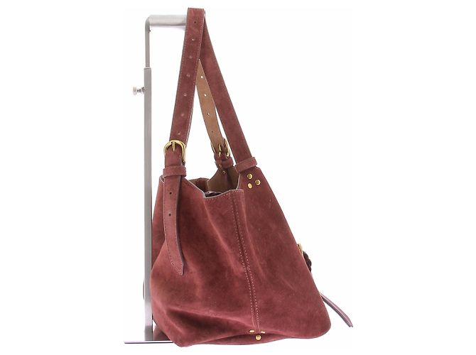 Borsa Tote Joseph S Jerome Dreyfuss Camoscio Rosso Scuro Bordò - vista 5