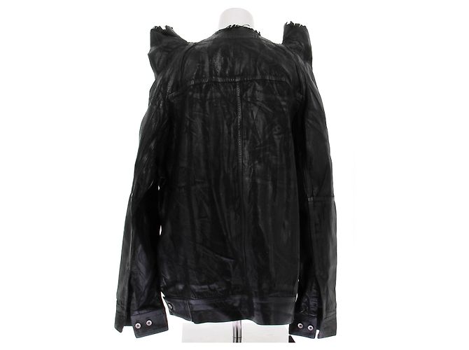 Giacca Tec Worker Rick Owens Nera in Cotone Nero - vista 2