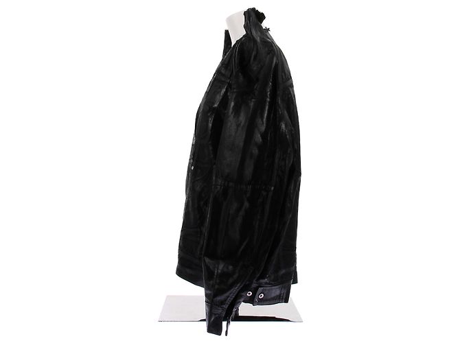 Giacca Tec Worker Rick Owens Nera in Cotone Nero - vista 3
