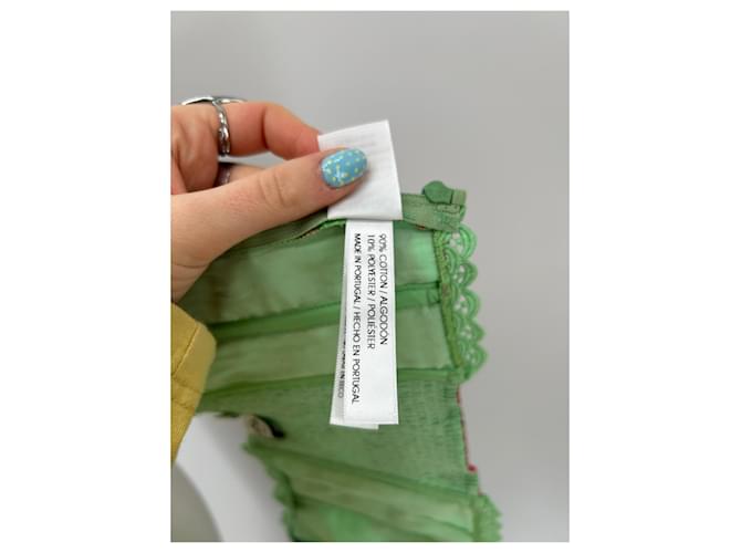 Autre Marque Bustier rosso e verde - vista 6