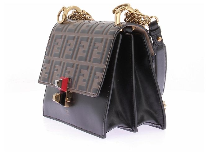 Fendi Borsa "Kan I" con stampa Zucca modello piccolo Marrone - vista 5