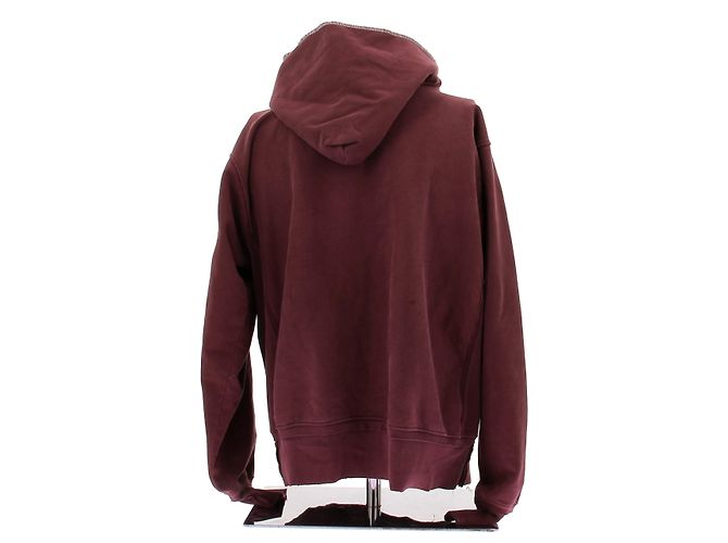 Maison Martin Margiela Felpa con cappuccio bordeaux Bordò - vue 2
