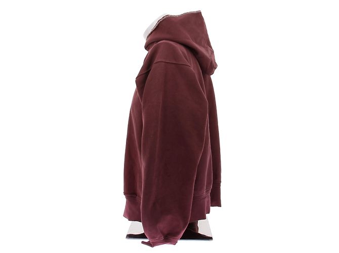 Maison Martin Margiela Felpa con cappuccio bordeaux Bordò - vue 4