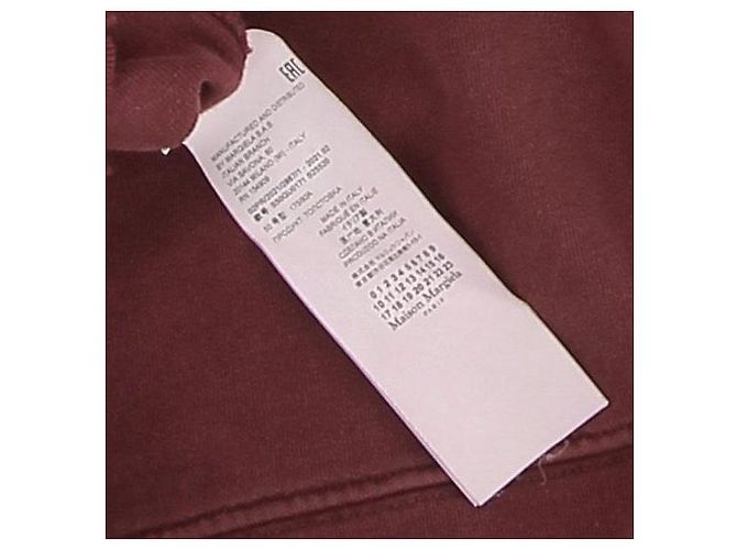 Maison Martin Margiela Felpa con cappuccio bordeaux Bordò - vue 6