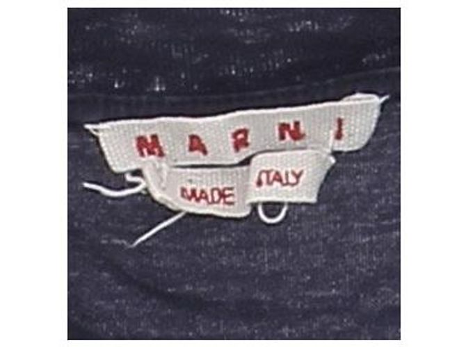 T-shirt Marni blu navy in cotone taglia 52 - vista 6