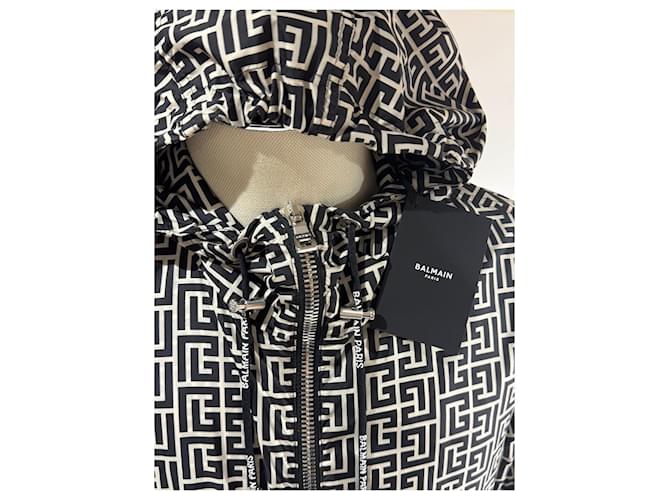 Giacca Balmain monogramma Nero Bianco - vista 2