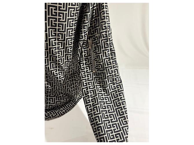 Giacca Balmain monogramma Nero Bianco - vista 6