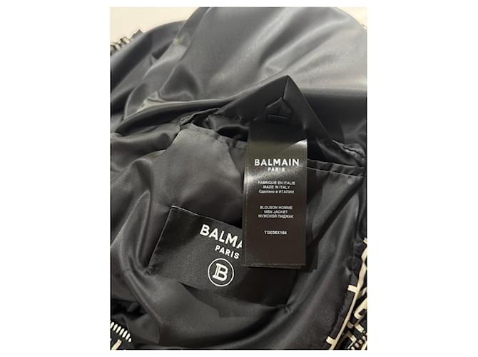 Giacca Balmain monogramma Nero Bianco - vista 9