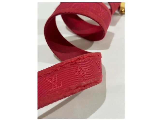 Louis Vuitton Gürtel aus rosa Stoff Pink Golden - Ansicht 3