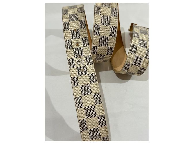 Louis Vuitton Damier Azur Gürtel Beige - Ansicht 5