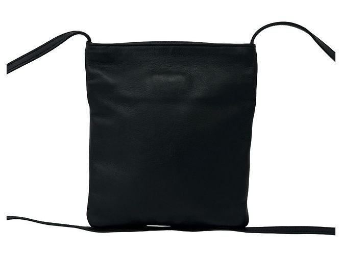 Mini borsa a tracolla in pelle con logo Anagram in rilievo Loewe Nero - vista 3