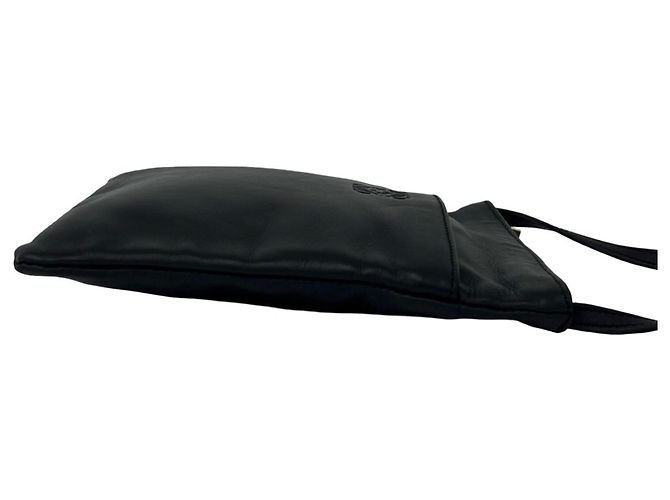 Mini borsa a tracolla in pelle con logo Anagram in rilievo Loewe Nero - vista 6