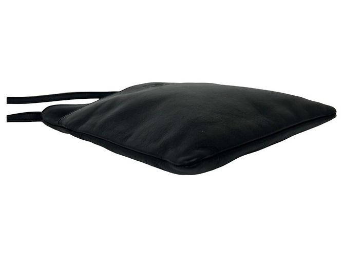 Mini borsa a tracolla in pelle con logo Anagram in rilievo Loewe Nero - vista 7