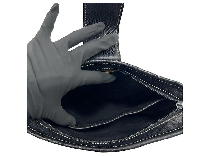 Loewe Vintage Anagram Leder Schultertasche Schwarz - Ansicht 10
