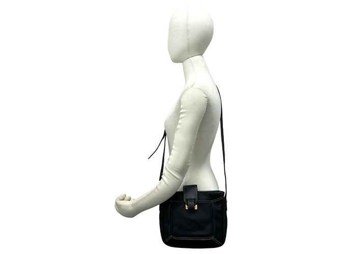 Loewe Vintage Anagram Leder Schultertasche Schwarz - Ansicht 2
