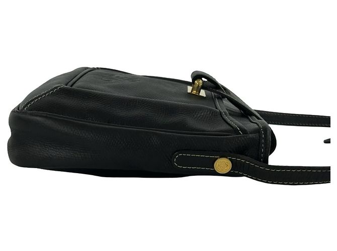 Loewe Vintage Anagram Leder Schultertasche Schwarz - Ansicht 6