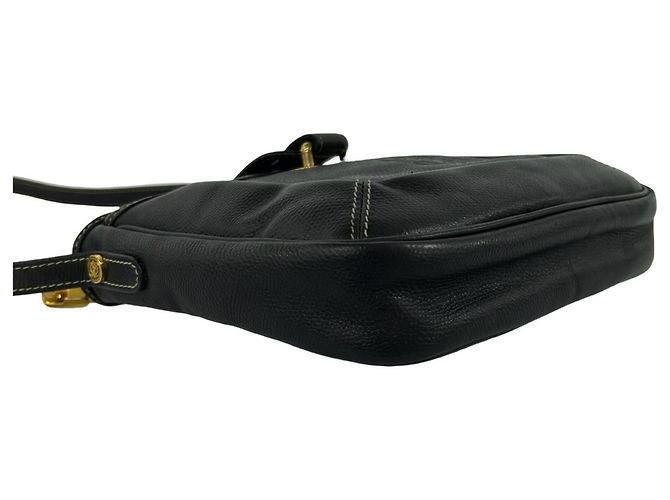 Loewe Vintage Anagram Leder Schultertasche Schwarz - Ansicht 7