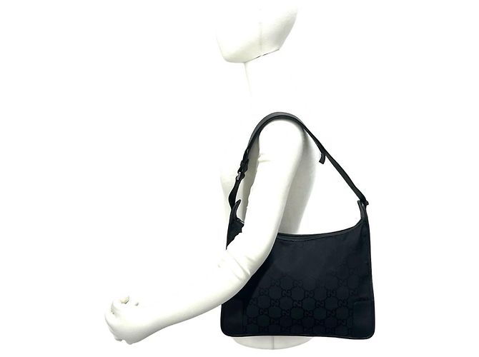 Gucci GG Logo Muster Handtasche Schwarz - Ansicht 2