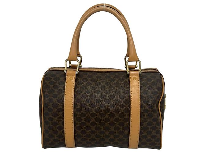 Céline Celine Vintage Macadam Blazon Triomphe Handtasche Braun - Ansicht 3