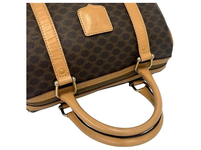 Céline Celine Vintage Macadam Blazon Triomphe Handtasche Braun - Ansicht 4