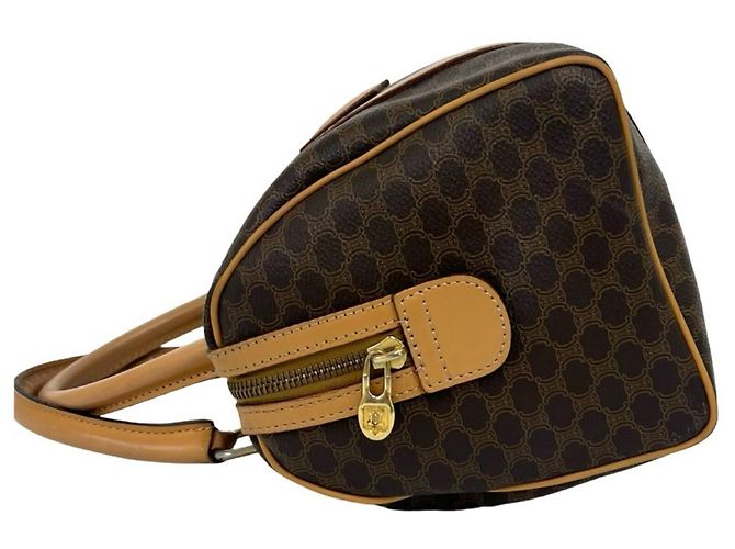 Céline Celine Vintage Macadam Blazon Triomphe Handtasche Braun - Ansicht 5