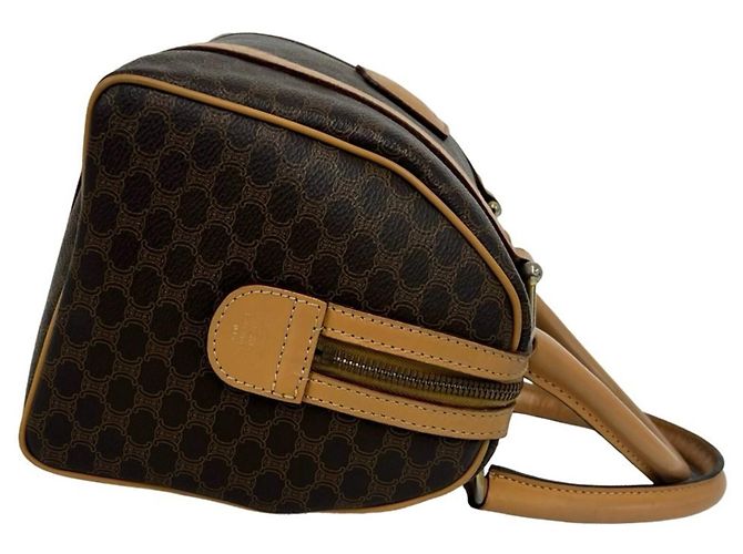 Céline Celine Vintage Macadam Blazon Triomphe Handtasche Braun - Ansicht 6