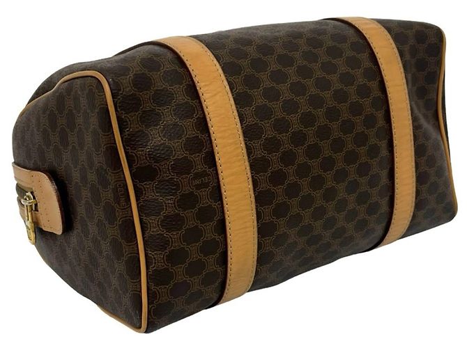 Céline Celine Vintage Macadam Blazon Triomphe Handtasche Braun - Ansicht 7