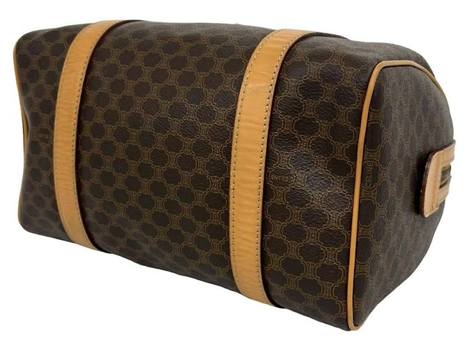 Céline Celine Vintage Macadam Blazon Triomphe Handtasche Braun - Ansicht 8