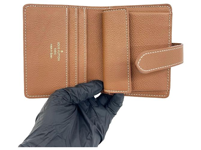 Louis Vuitton Compact Bi-fold Ledergeldbörse Braun - Ansicht 7