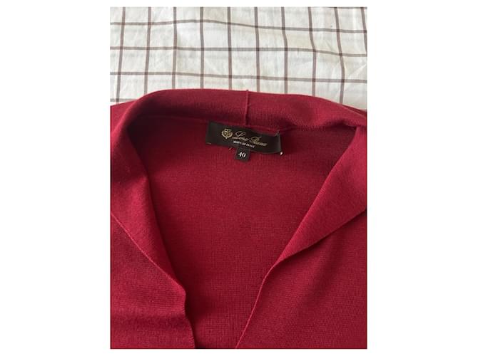 Loro Piana Roter Wollpullover - Ansicht 2