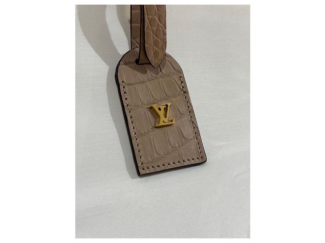 Etichetta per bagaglio in pelle taupe Matt Louis Vuitton - vista 2