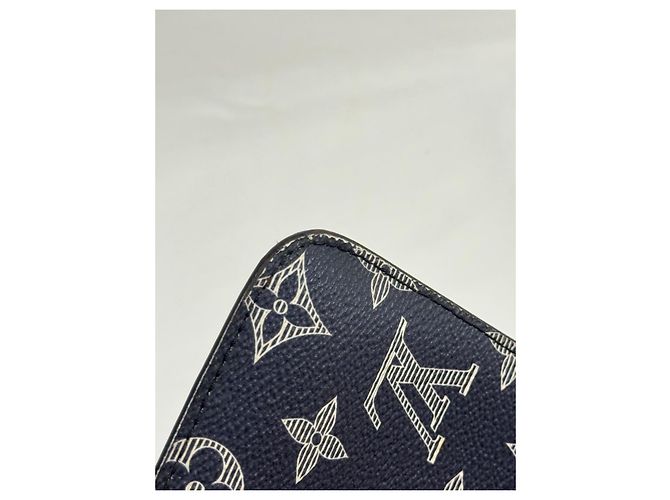 Pochette Louis Vuitton Monogram Shadow Bianco Blu - vista 8