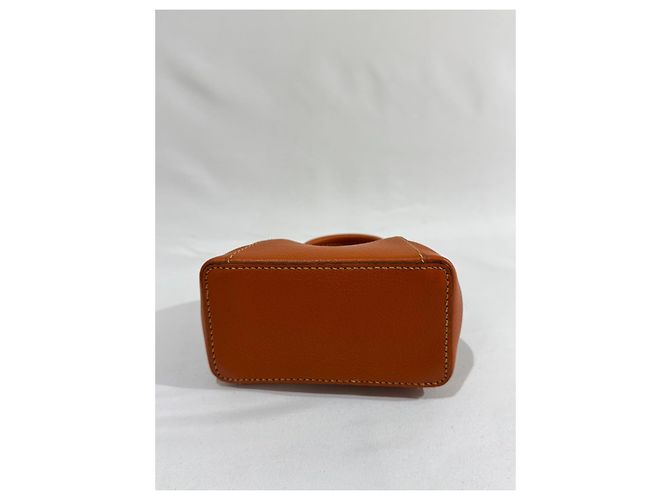 Cartier Mini-Handtasche aus orangefarbenem Leder Braun - Ansicht 5