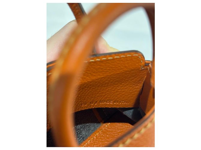 Cartier Mini-Handtasche aus orangefarbenem Leder Braun - Ansicht 6