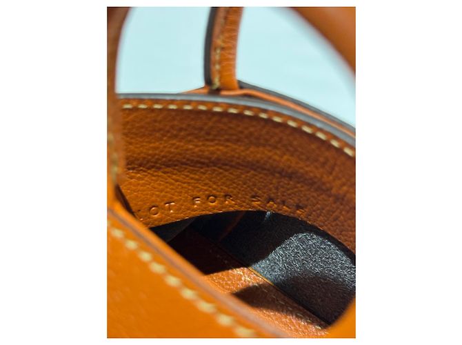 Cartier Mini-Handtasche aus orangefarbenem Leder Braun - Ansicht 7