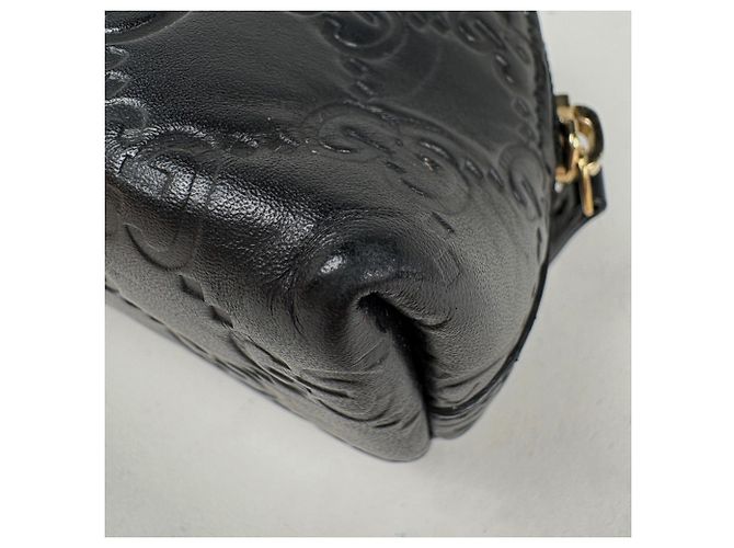 Gucci Kosmetiktasche aus schwarzem Leder - Ansicht 4