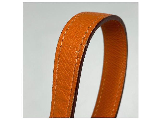 Hermès Borsa a tracolla Pochette Hermes Evelyne TPM in Potiron Arancione - vista 6