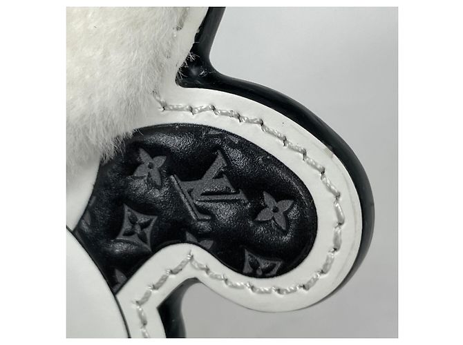 Portachiavi Louis Vuitton LV Cat Bag Charm Marrone Bianco - vista 4