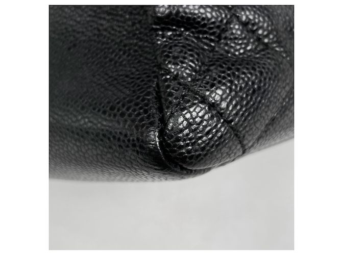 Borsa Tote Chanel in pelle di vitello martellata nera Nero - vista 3