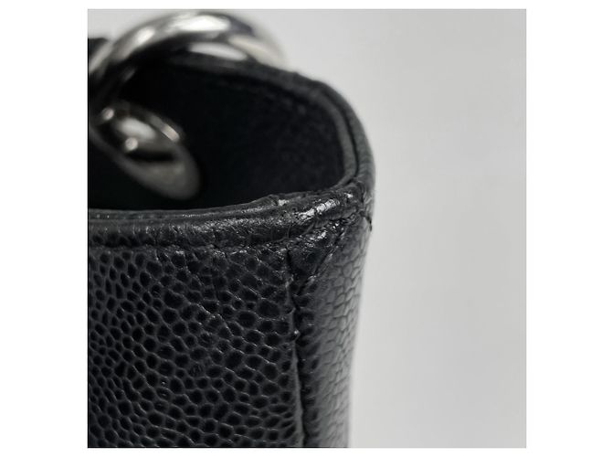 Borsa Tote Chanel in pelle di vitello martellata nera Nero - vista 4