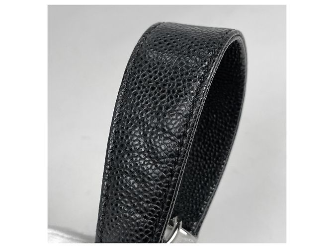 Borsa Tote Chanel in pelle di vitello martellata nera Nero - vista 5