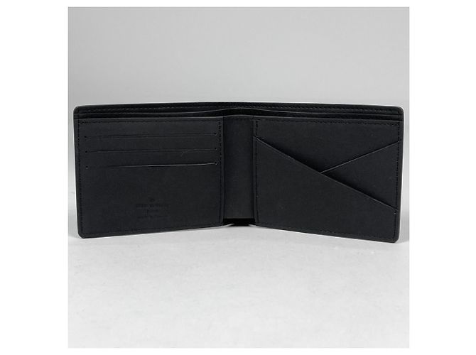 Louis Vuitton Portefeuille Multiple Bi-fold Wallet Nero - vista 5