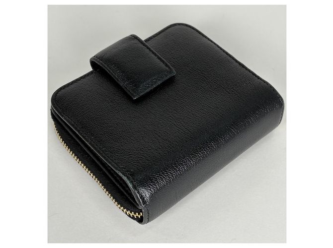 Cartera de cuero de dos pliegues Yves Saint Laurent Negro - vista 2