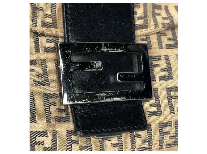 Fendi Zucchino Muster Schultertasche Beige - Ansicht 4