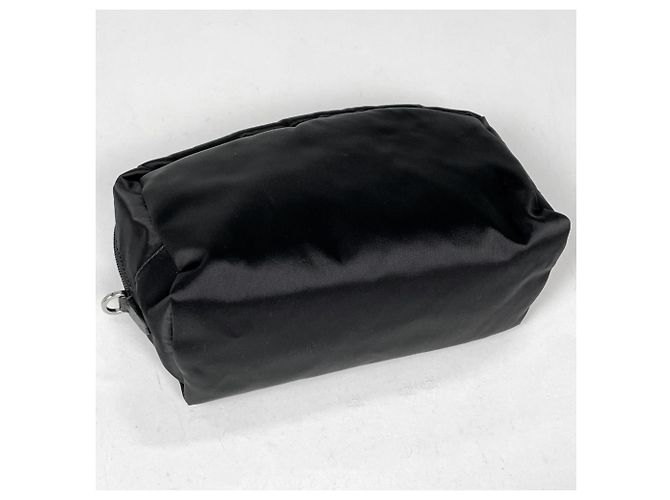 Pochette in nylon nero e pelle Prada - vista 2