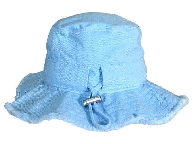 Jacquemus Bucket Hat aus hellblauer Baumwolle - Ansicht 4