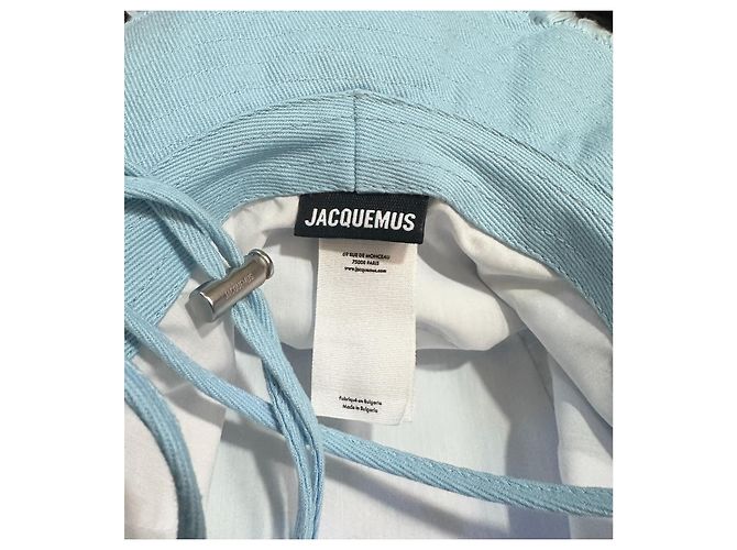 Jacquemus Bucket Hat aus hellblauer Baumwolle - Ansicht 6